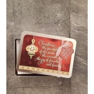 Hallmark Holiday Christmas Cards Tin Ornament Design Season Friends Family